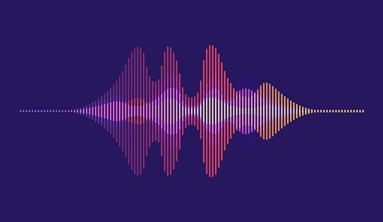 Sound waves. Motion sound wave abstract background.